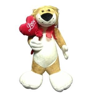 Red & Pink - Lion with Love Heart Plush ~14" - Valentine